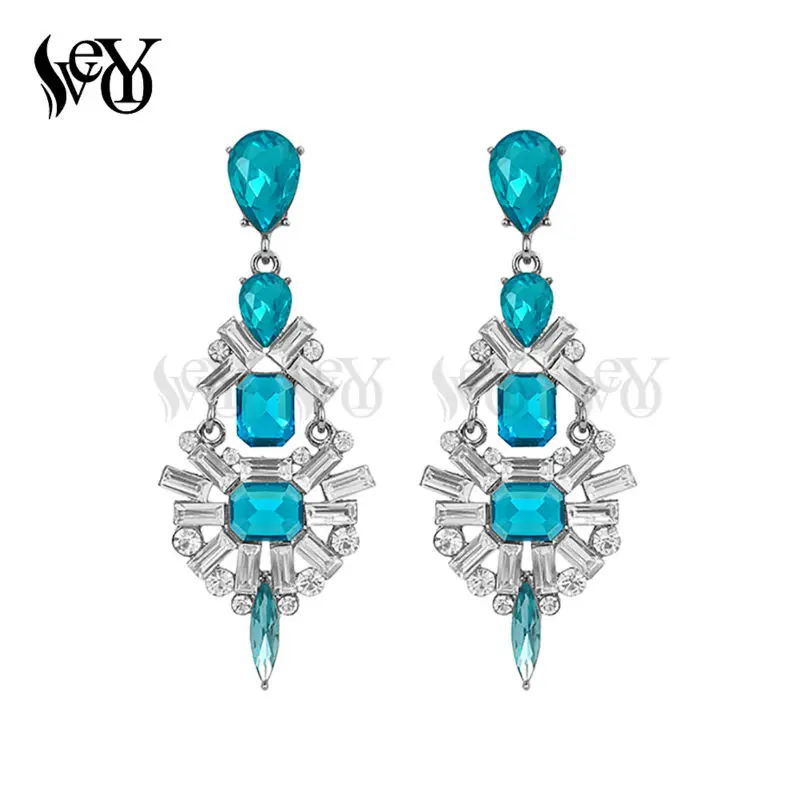 VEYO Crystal Drop Earrings For Women Luxury Long Geometric Hot Sale High Quality | Украшения и аксессуары