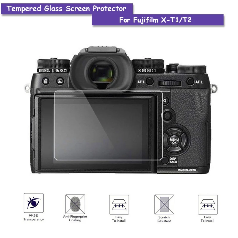 Закаленное стекло 9H защитная пленка для жк экрана Fujifilm X T1/T2 Fuji XT1 XT2 защита от
