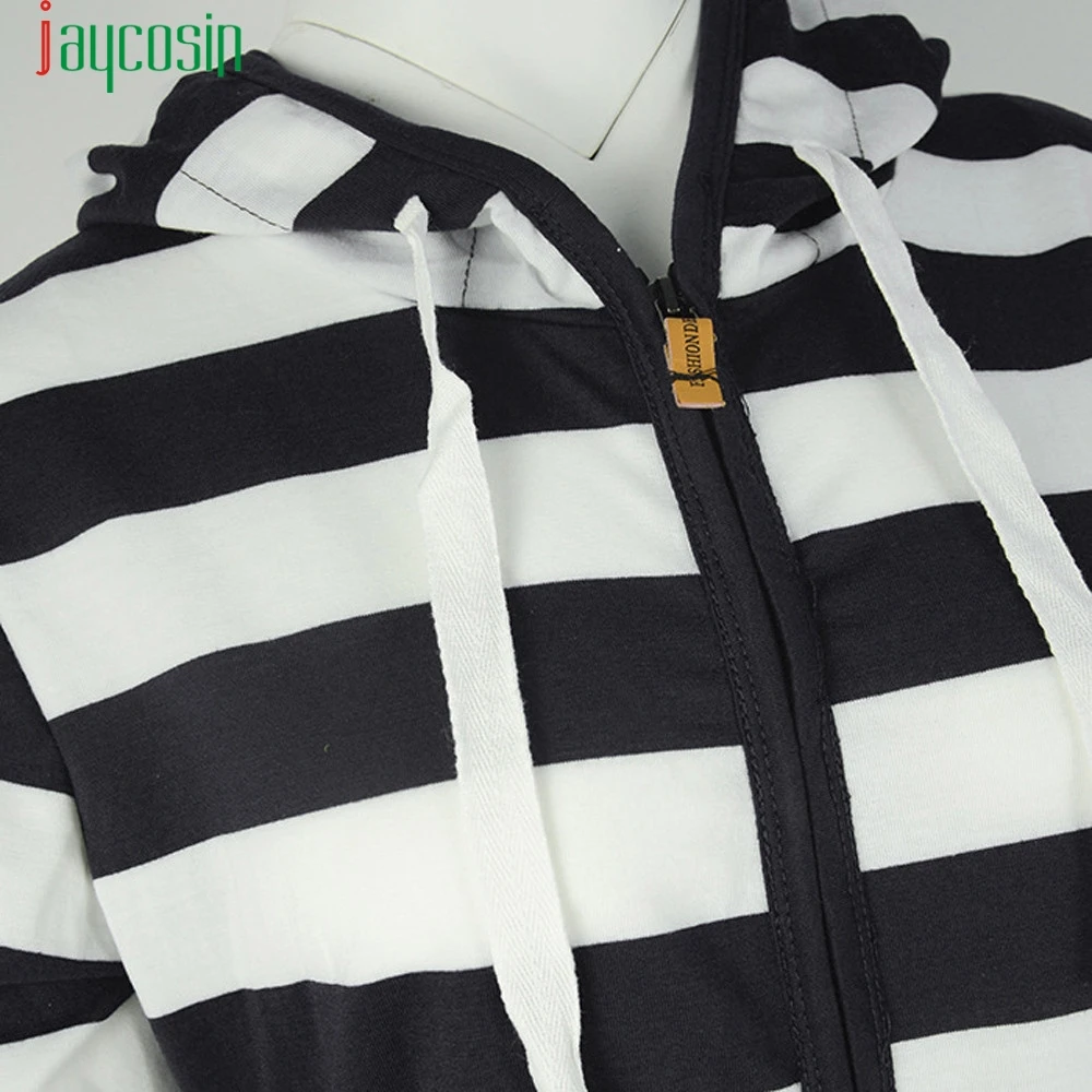 

JAYCOSIN Jackets Ladies Striped Long Sleeve Floral pattern Outwear coats Pockets Women Autumn Clothes regular plus size Outwear