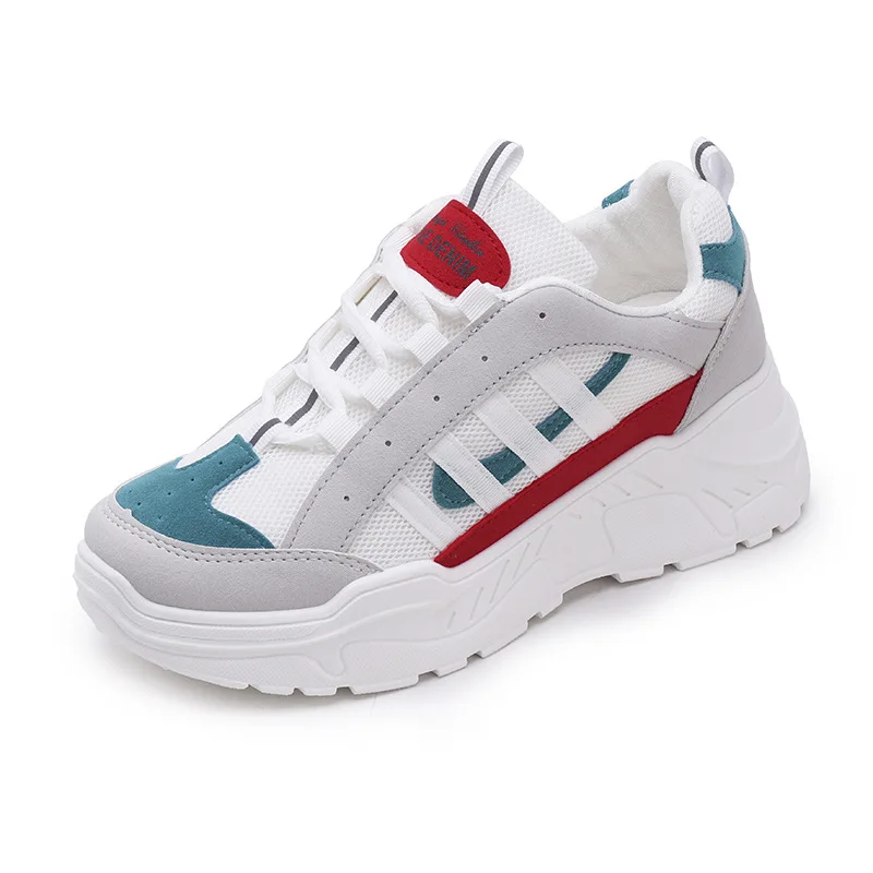 Для женщин Обувь с дышащей сеткой на шнуровке Повседневное обувь платформе