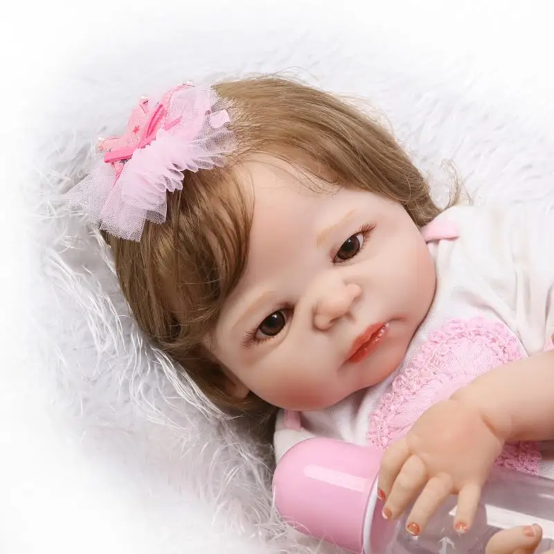 Кукла NPK полностью силиконовая кукла reborn baby 55 см настоящая девочка bebes bonecas супер