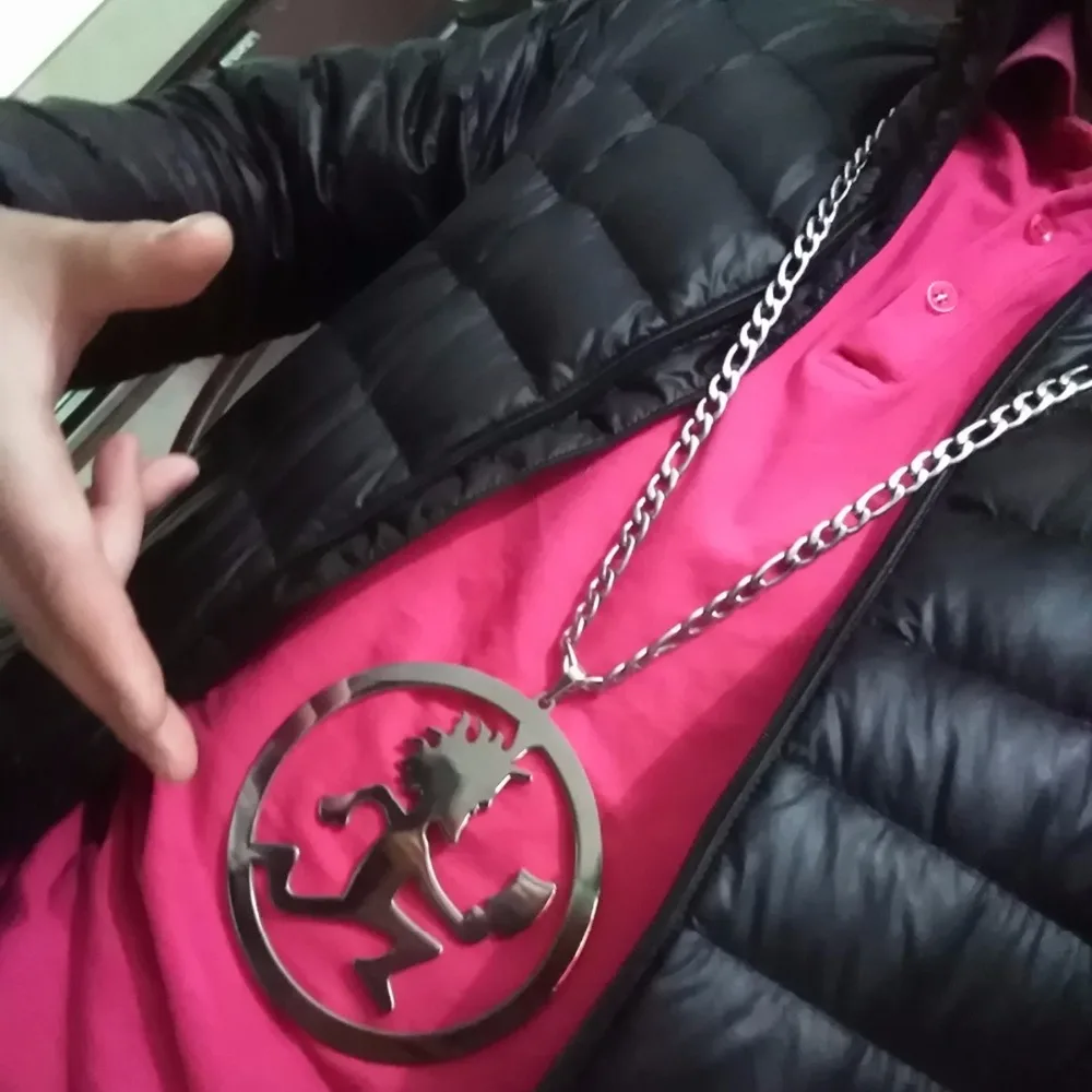 Высокая полировка супер большой Hatchetman Twiztid ICP амулеты из нержавеющей стали тяжелый огромный большой 5 дюймов кулон с 9 мм Фигаро цепи Nec