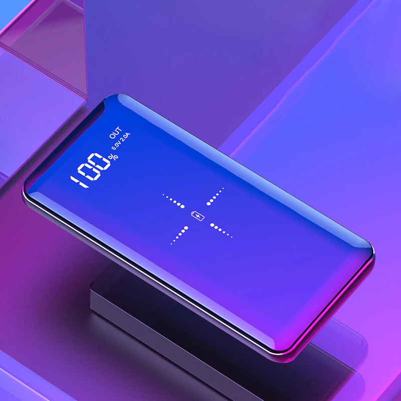 10000 мАч QI Беспроводное зарядное устройство для телефона Dual USB 5V 2A быстрое Внешний