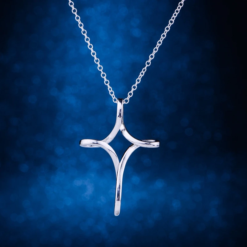 Серебряное ожерелье Посеребренная Подвеска модные ювелирные изделия крест