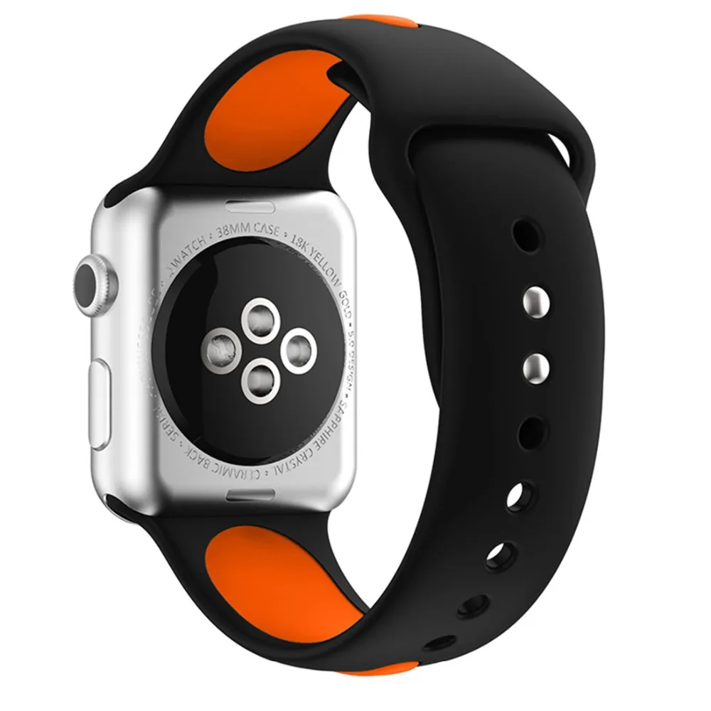 Хохлатый спортивный ремешок для apple watch 42 мм/38 мм iwatch серии 3 2 1 резиновый браслет