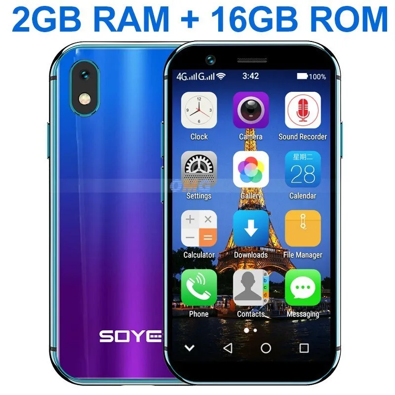 DAZZLE 16GB ROM SOYES XS 4G телефон MTK6737 четырехъядерный смартфон android 6,0 смартфоны 3.0" телефоны Две сим-карты мобильный телефон отпереть телефон мини сенсорный - Цвет: DAZZLE 16GB ROM