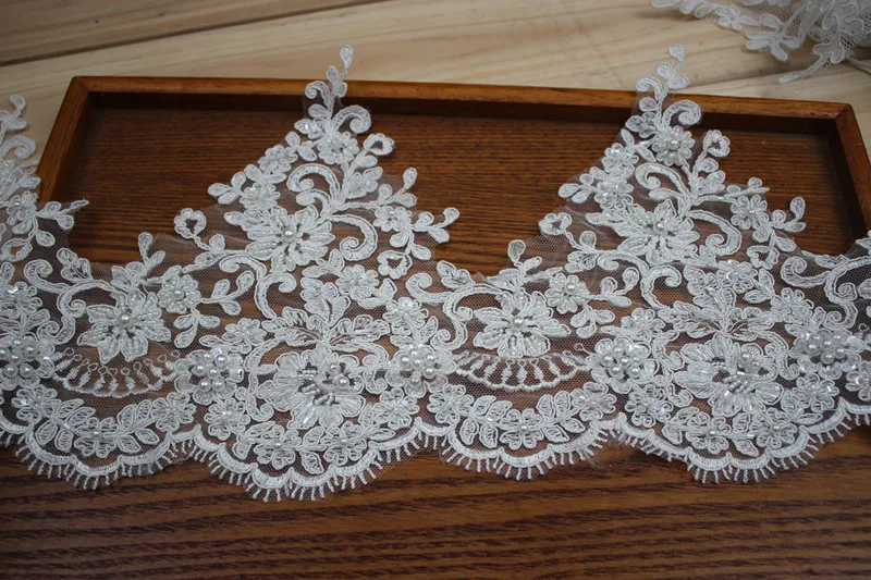Кружевная отделка с блестками и бусинами 20 см 7 87 дюйма|wedding lace trim|lace trimwedding |