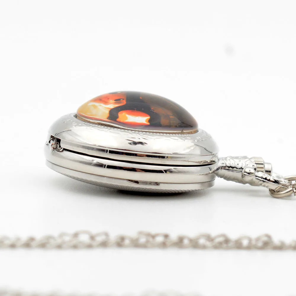 Pikachu PocketMonster Pokemon Genie Orange Ball Go Quartz Pocket Watch Pendant Necklace Men Women Chain Girls Boys Gift | Наручные часы