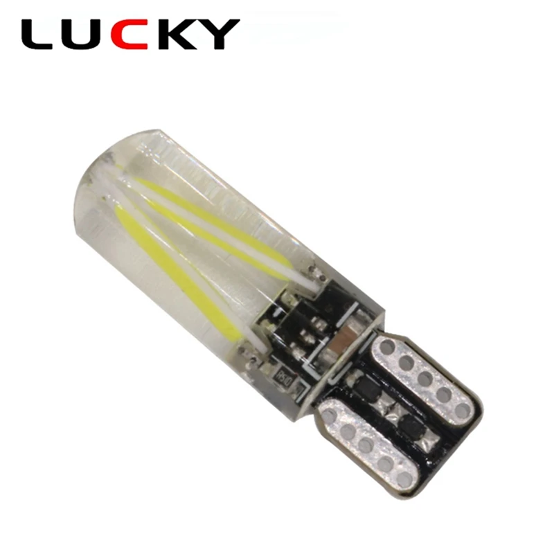 2 шт./лот CNILUCKY T10 Светодиодные лампы W5W 194 168 автомобильная лампа 2xcob силиконовая оболочка canbus автомобильные