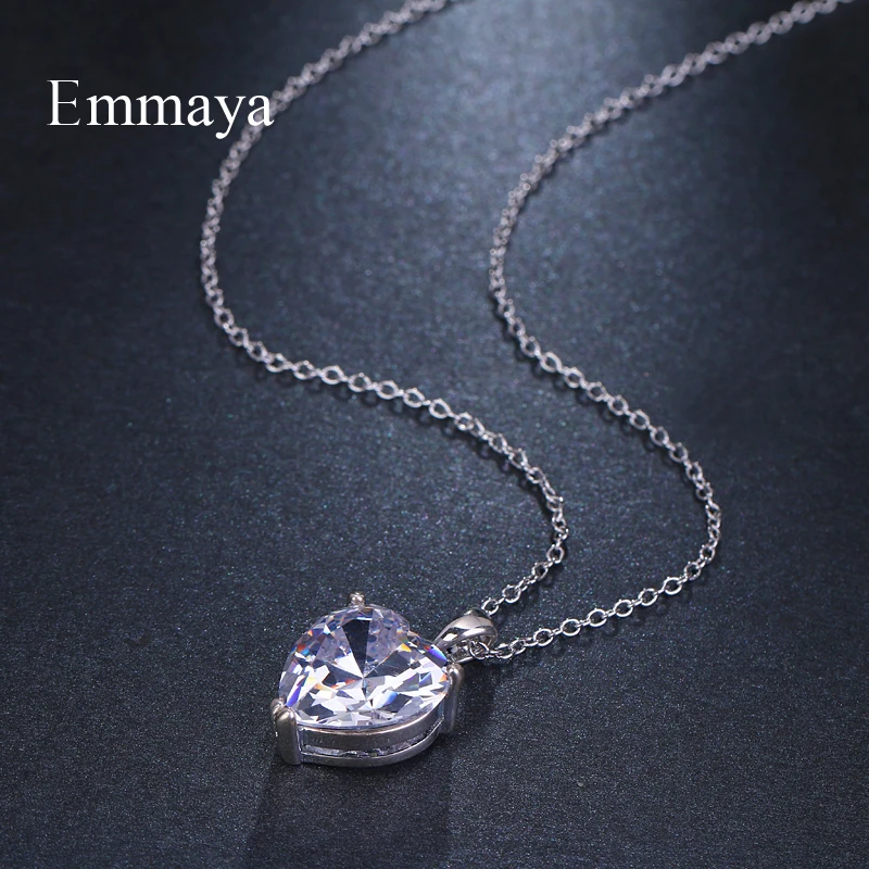 Emmaya бренд Fashion Elegance Шарм AAA кубический циркон Регулируемая сердце ожерелья для Для женщин великолепных ювелирных изделий Свадебная вечеринка подарок