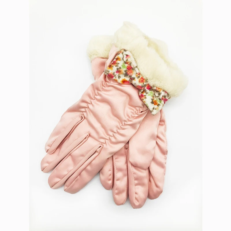 Перчатки FLYBER Elegant Women Solid с дизайном банта для зимы и осени 2020 года с полными пальцами и защитой для вождения и лыжного спорта.