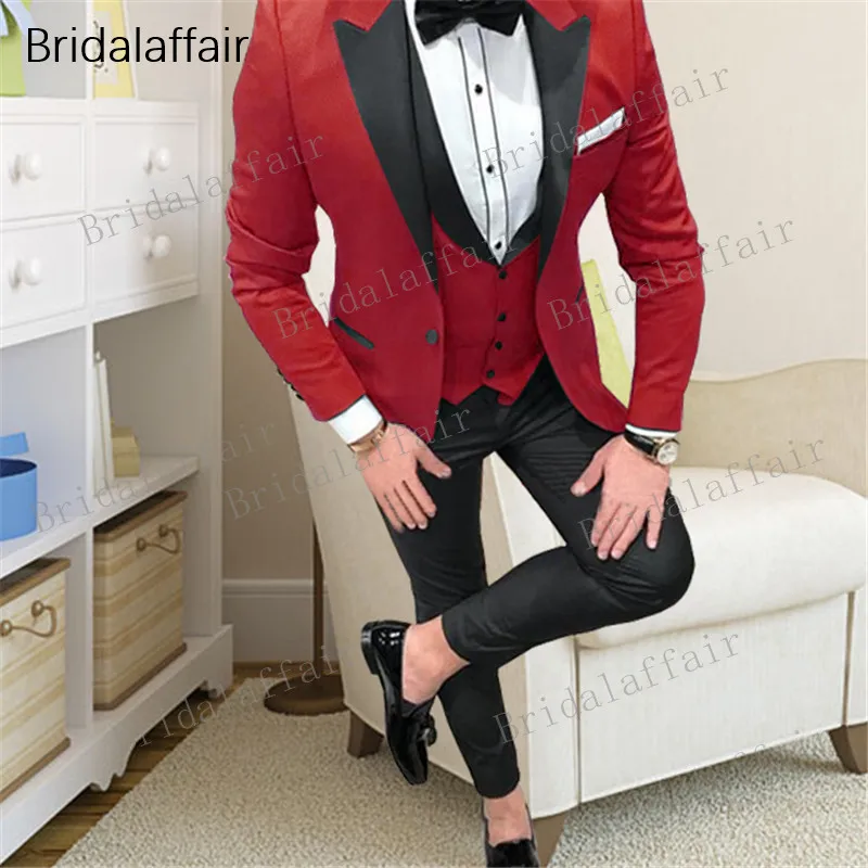 Новейший дизайн пиджака и брюк Bridalaffair мужской костюм розовые костюмы для свадьбы