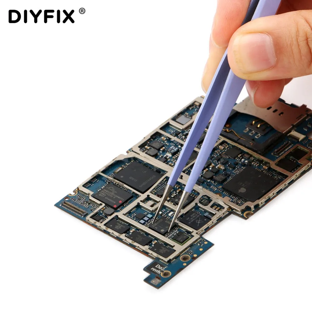 DIYFIX Пинцет для наращивания ресниц из нержавеющей стали антистатические щипцы