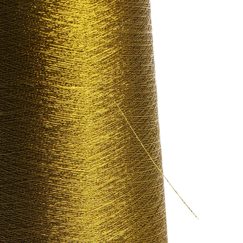 

1PC Sewing Machine Cone Threads Polyester Overlocking All Purpose Golden Silver
