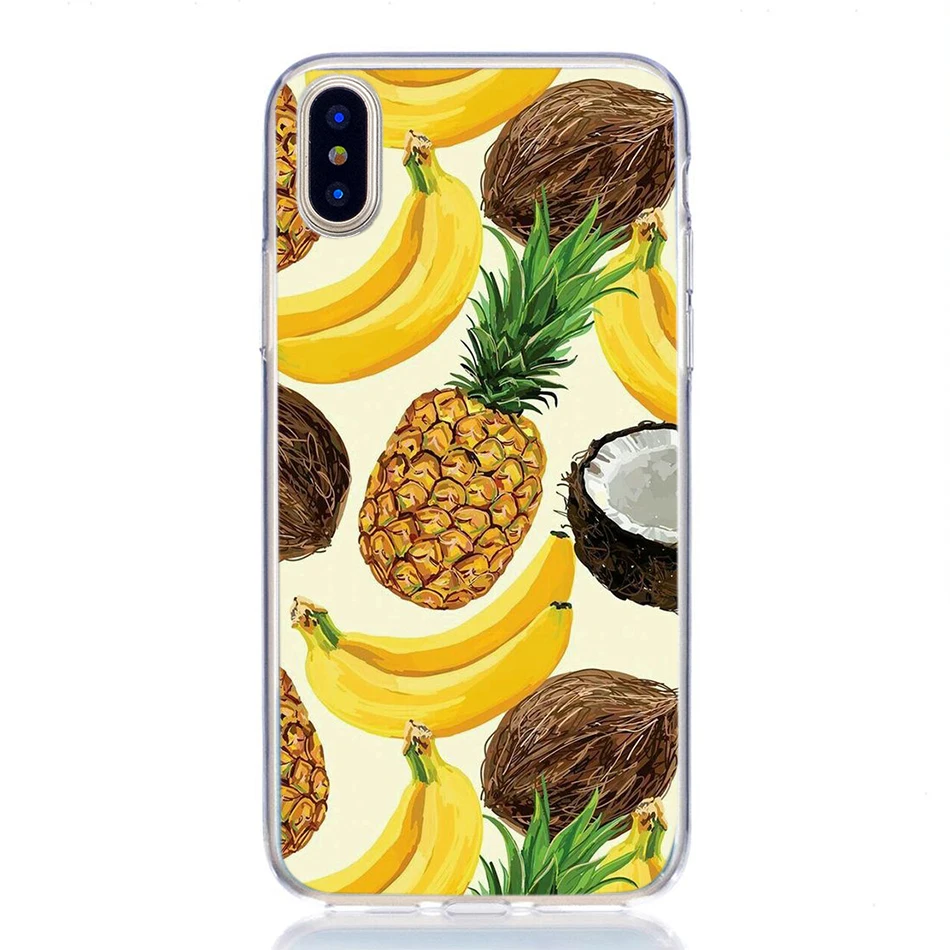 Case for iphone x xs max xr 6 6s 7 8 plus funda butterfly ocean landscape pineapple silicone soft original coque phone back case |