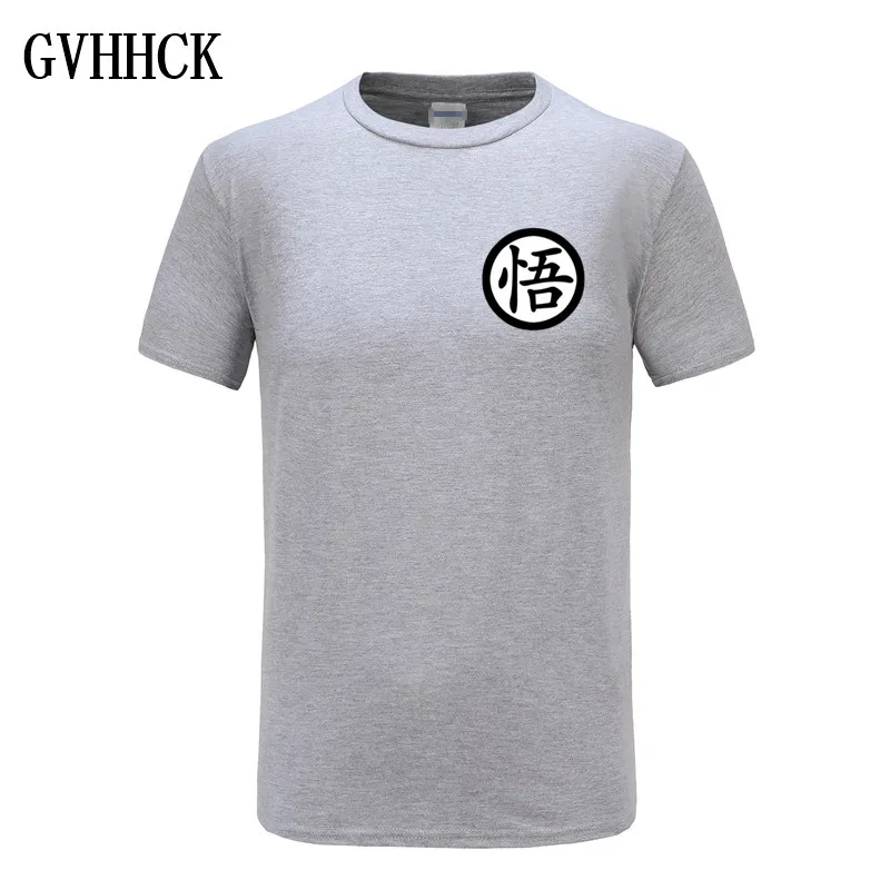 light gray Брендовая футболка с Драконий жемчуг, мужская летняя футболка с Драконий жемчуг Z super son goku, облегающая футболка для косплея, 3D футболки, vegeta, футболка Homme - Цвет: light gray