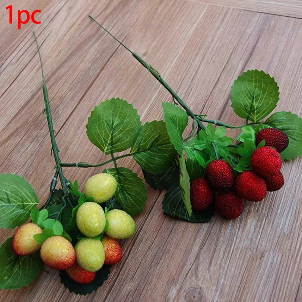 Imitation Waxberry Branch Kitchen Decor Artificial Bridal Bouquet Party Wedding Home | Дом и сад