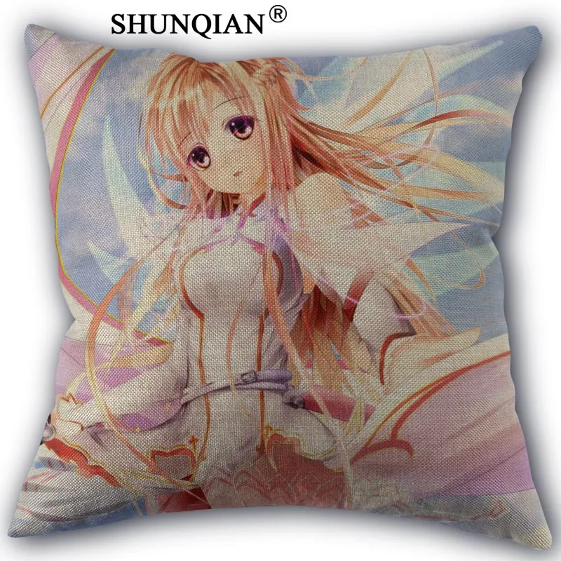

word art online Cotton Linen Pillowcase Custom Home textile Decorative One Side Pillow Covers 45x45cm