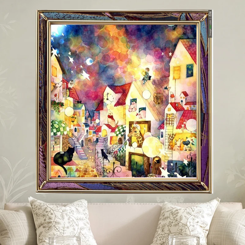 

Forest Girl Dream Animal Cartoon Needlework,for embroidery,DIY 14CT Unprinted Cross stitch kits Cross-Stitching decor crafts