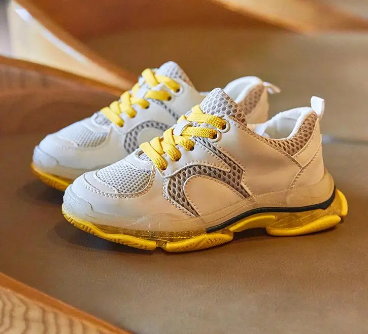 

Spring Children Shoes Solid Color Baby Girls Boys Sneakers Soft Bottom Comfortable Breathable Boys Girls Sports Shoes Size 21-37