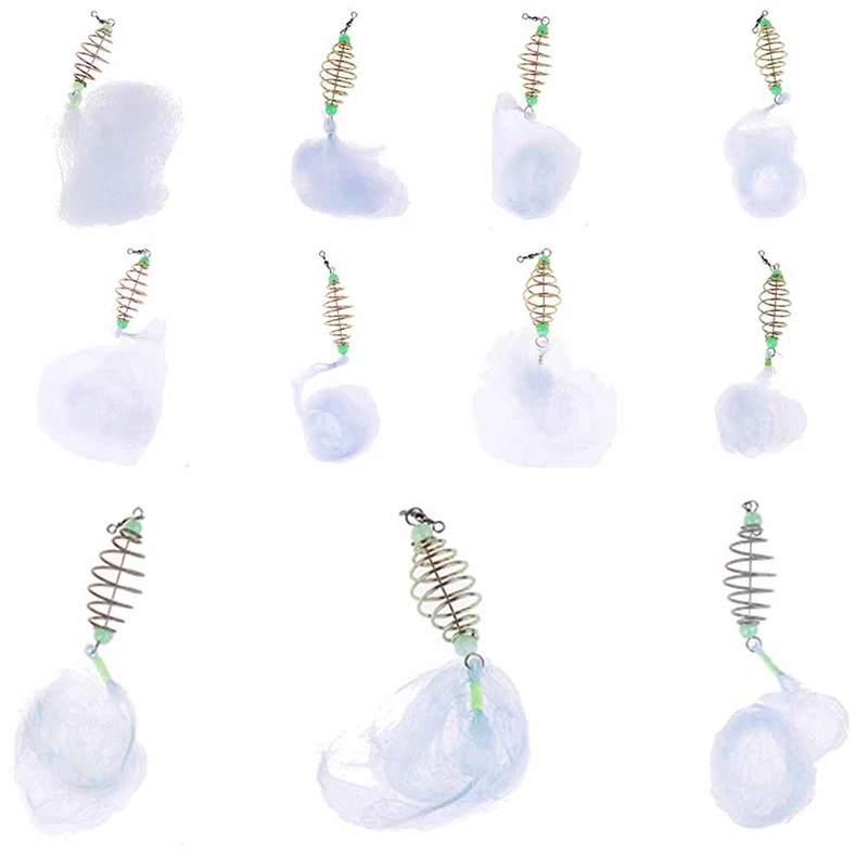 Медная пружина рыболовная сеть для мелководья с ночные светящиеся бусины