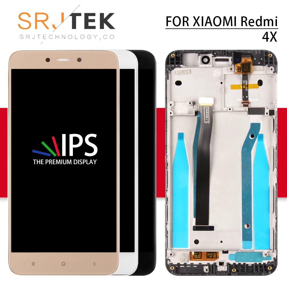 Srjtek для Redmi 4X дисплей Xiaomi ЖК стекло матрица сенсорный экран дигитайзер полная