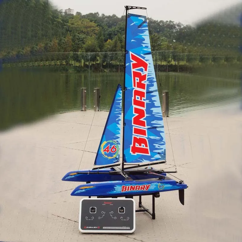 Миниатюрный корпус катамарана комплект R/C синий парусник модели с 2 4G х канальный