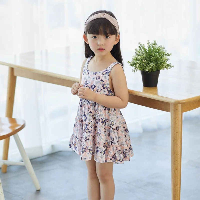 От 2 до 7 лет одежда для детей летнее платье зеленого цвета в Корейском стиле