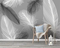 beibehang custom wallpaper modern nordic feather decorative background wall 3d living room bedroom tv sofa murals 3d wallpaper