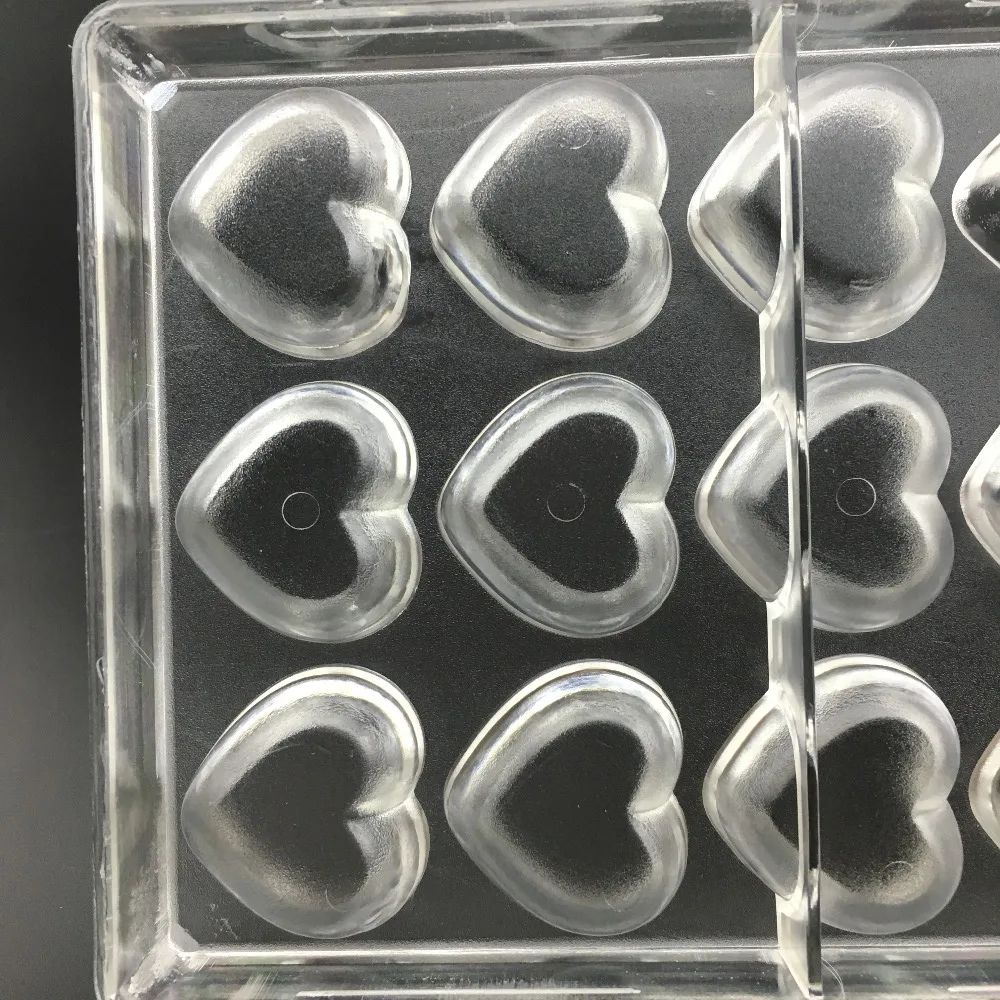 2 вида формочек для шоколада из поликарбоната в форме сердца 21 чашка Пластиковая