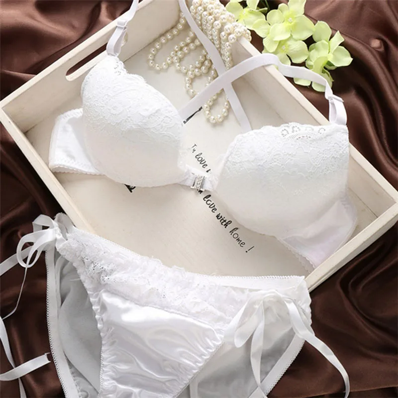 Комплект женского кружевного нижнего белья с чашкой пуш ап|bra panty set|bra setlace bra set |