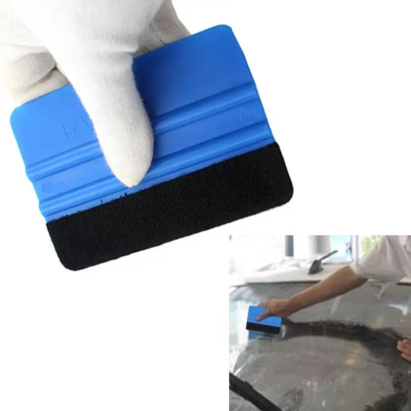 

Windows Glass Cleaning Brush Durable Felt Wrapping Scraper Squeegee Tool for Car Window Film Clean Tool