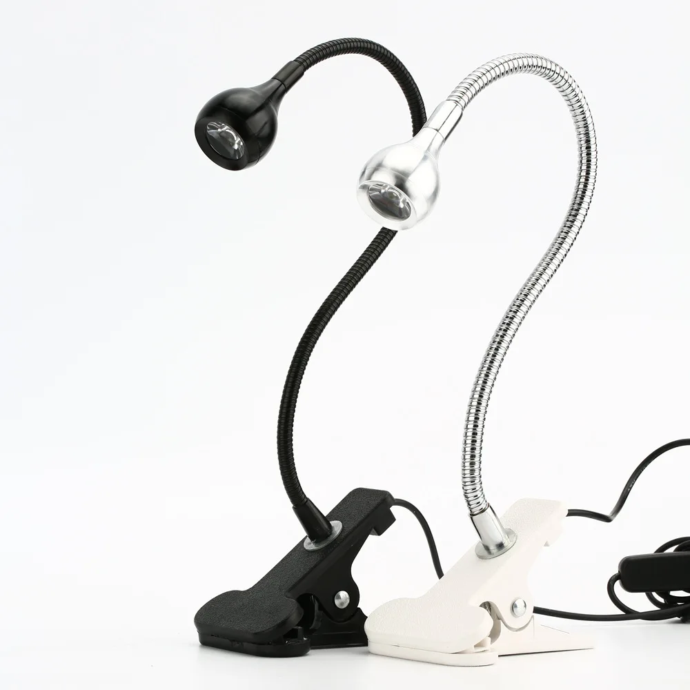 Светодиодная настольная лампа с USB зажимом мощный гибкий прикроватный