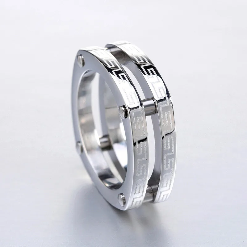 [Ymw] ювелирные изделия творческих квадратный из нержавеющей стали двухслойные