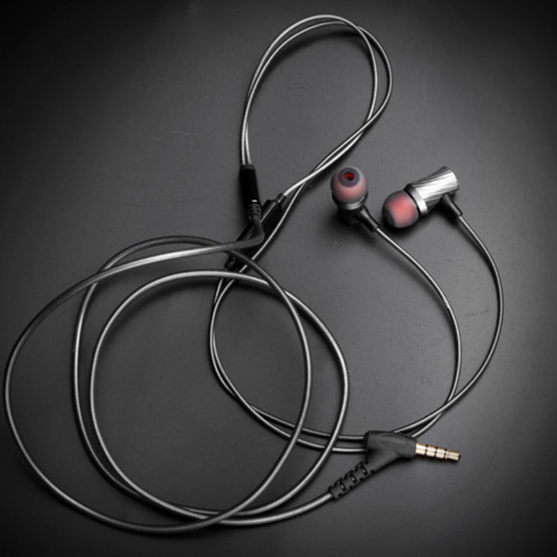 Earphones Wired earphone Headset with Mic Metal Heavy Bass Noise Cancelling mp3 Earbuds for phone xiaomi iphone fone de ouvido |