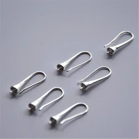 free 100pcs wholesale lot findings bright 925 sterling silver earring bail trumpet hook ear wires for swa crystal fy 06