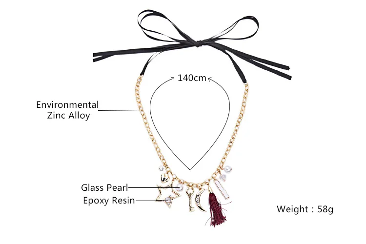 Новинка 2019 длинное стеклянное жемчужное ожерелье в западном стиле резиновая