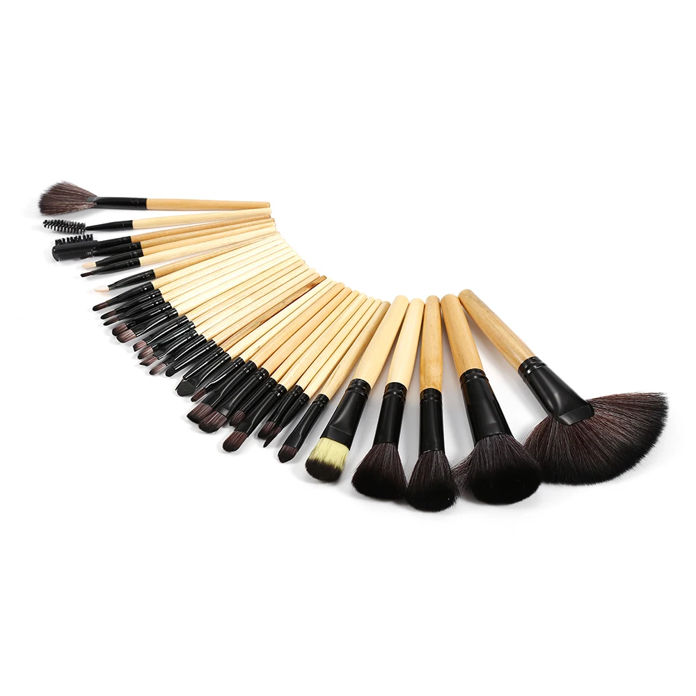 Профессиональный набор кистей для макияжа Кабуки 32 шт. лица теней век румян пудры