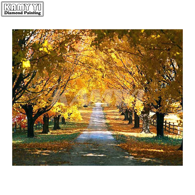 

September осень 5D DIY Алмазная Вышивка крестом полностью квадратная Алмазная вышивка полная круглая Алмазная мозаика для дома decor_hcr8