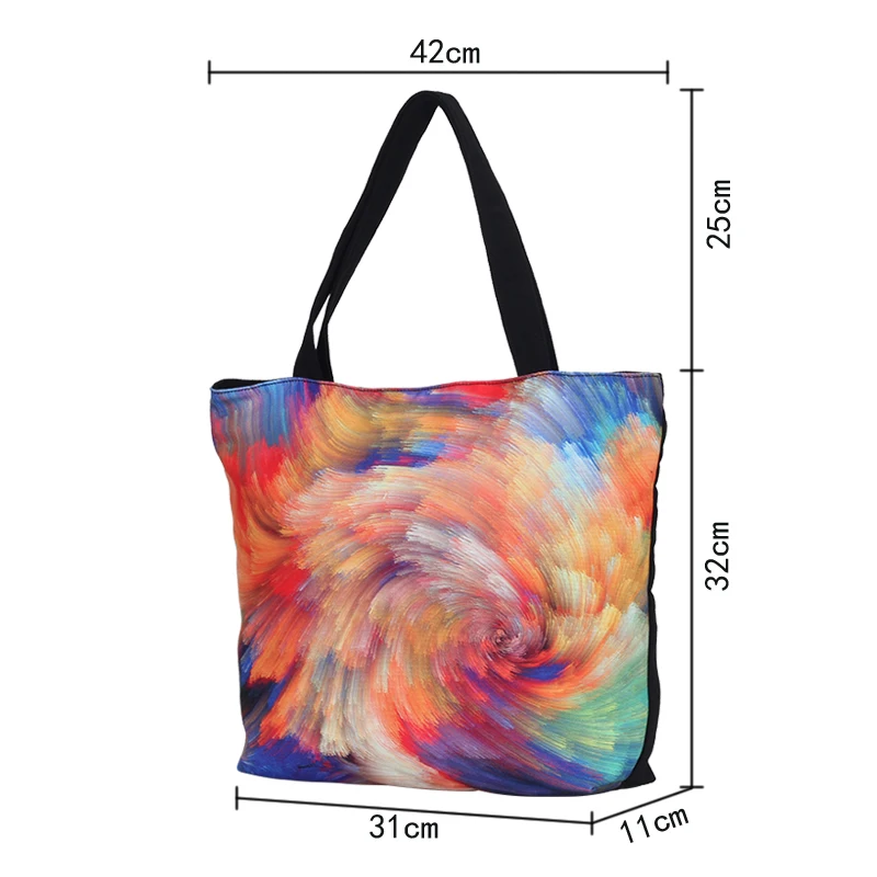 Veevanv Девушка Школа BookBag красивые цветы Для женщин сумка-шоппер 3D печатных холст