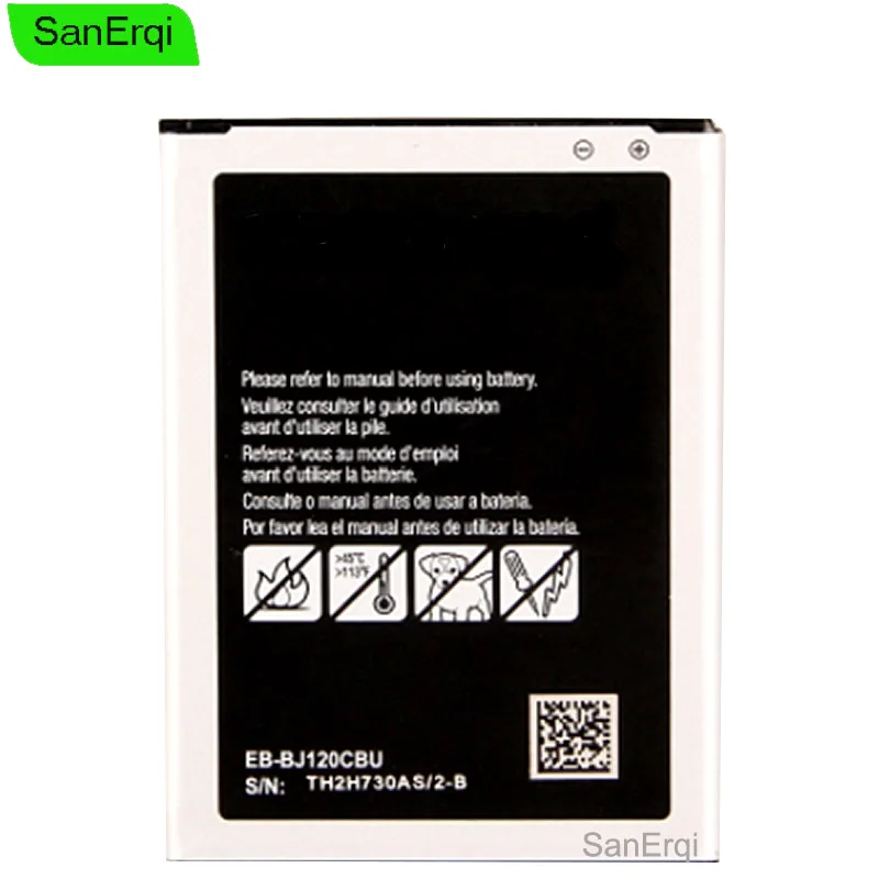 Купи 10 шт./лот батарея для Samsung Galaxy Express 3 SM-J120A J120h J120ds J1 SM-J120F J120 2016 EB-BJ120CBU 2050 мАч SanErqi за 2,849 рублей в магазине AliExpress