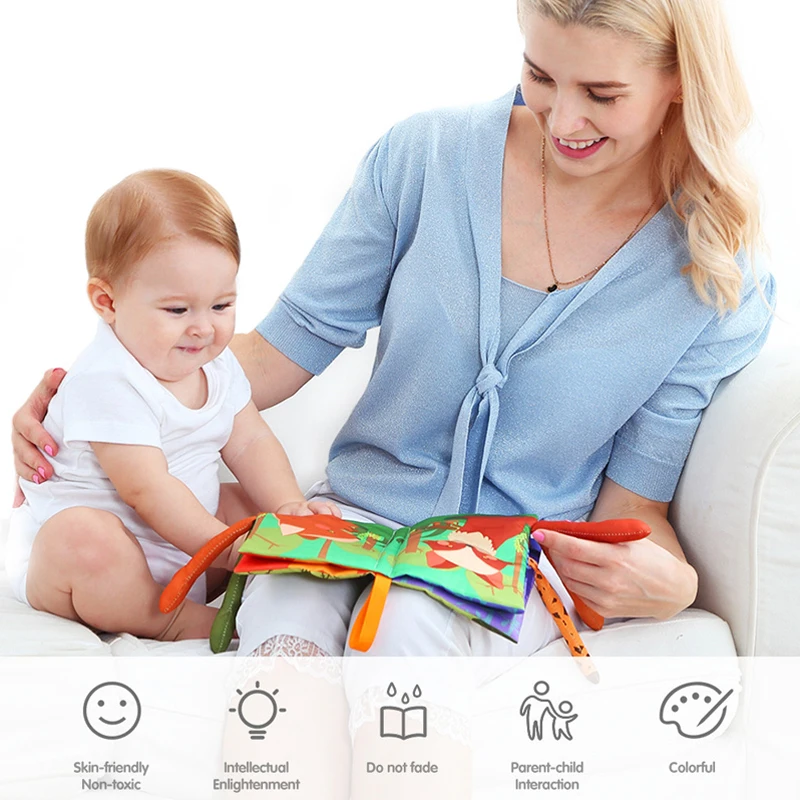 Детские игрушки 0-12 месяцев Мобильная ткань для раннего обучения книга детская
