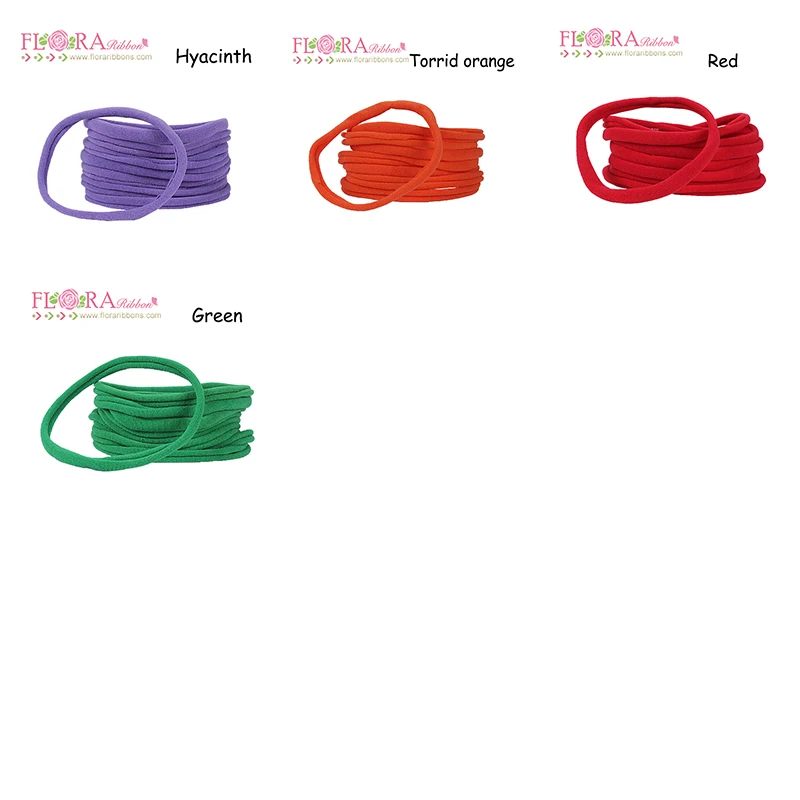 

(500pcs/lot) Super soft nylon baby headband, 100pcs per color