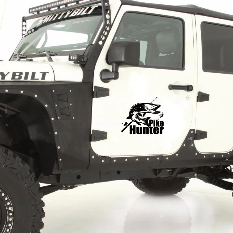 Личность Щука Охотник я Карп экипажа Fly автомобильный стикер с рыбалкой винил