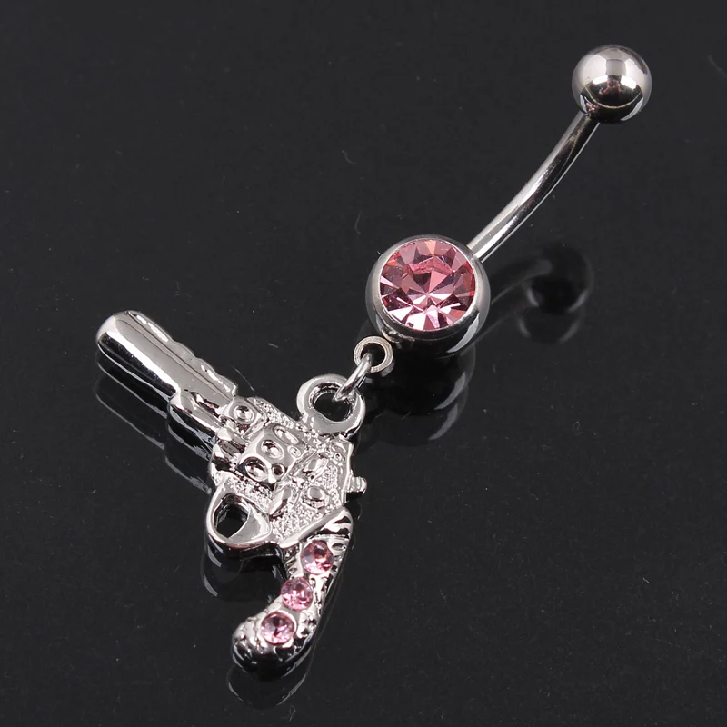 Новое поступление кольцо на пушку ангела высокое CZ нержавеющая сталь пупок