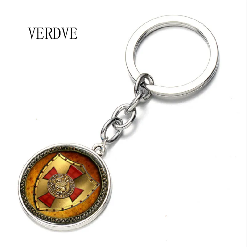 Хит продаж брелок для ключей Templar Knight из хрустального стекла оптовая продажа|keychain
