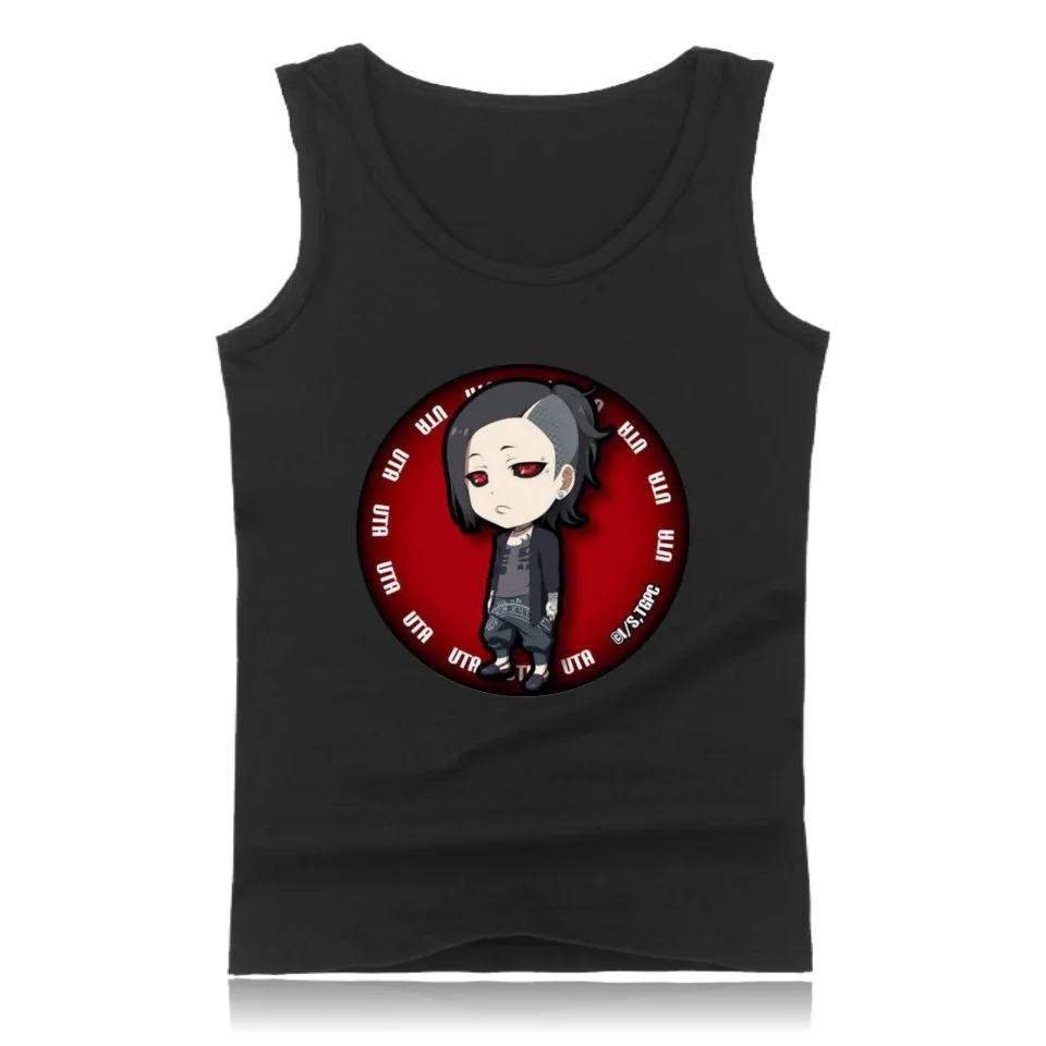 

Janpenese Anime Tokyo Ghoul tank top men sleeveless tops and Cartoon Clothing Shirt in Summer Vest Plus Size 4XL