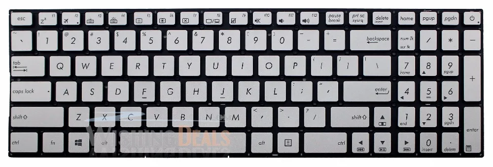 Новый для ASUS 0KNB0-662DUI00 0KNB0-662DUS00 9Z. n8SBQ. l01 l1D AEBK5R00010 AEBK5U00010 раскладка клавиатуры США