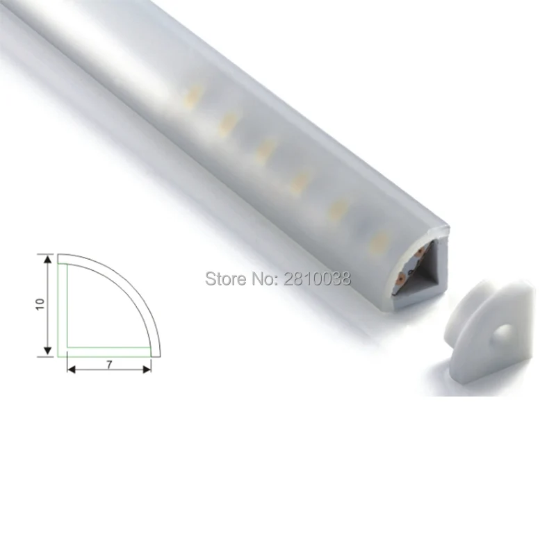 50 X 1M Sets/Lot 45 degree corner led aluminium profile and IP54 V channel profile for furniture led or Cabinet lamps