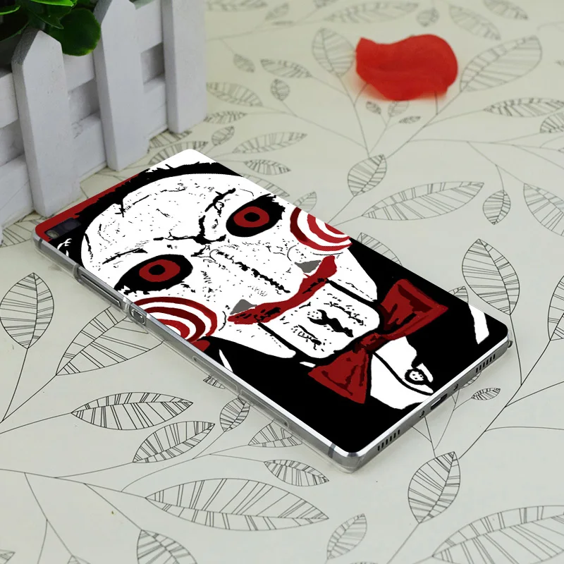 C3313 Заказная пила Маска Человек Прозрачный Жесткий Тонкий чехол для huawei P 6 7 8 9 Lite